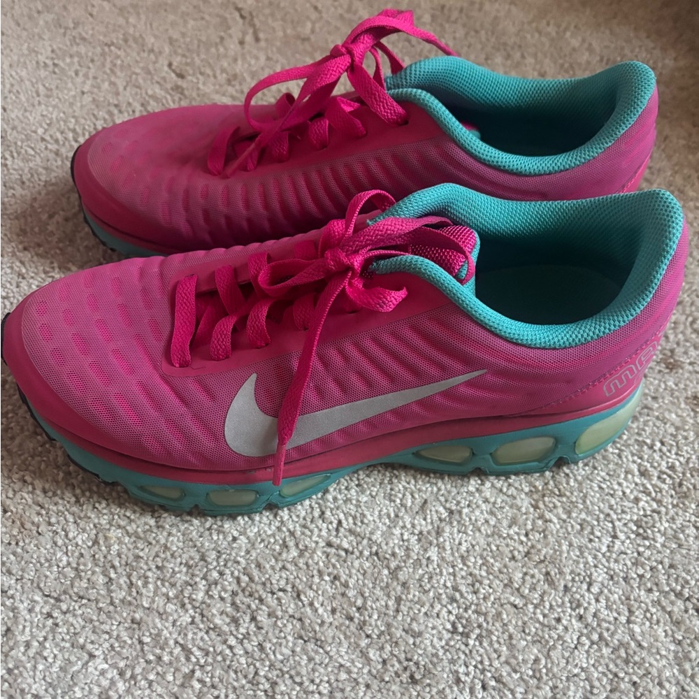 Nike Pink and Teal Running Shoes